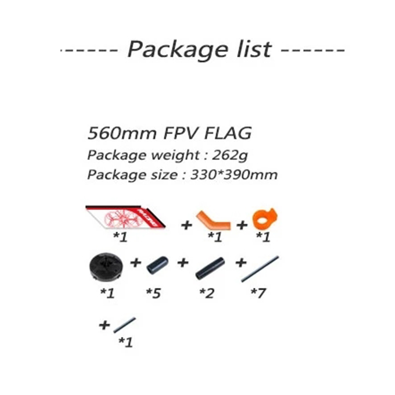 LDARC 560mm FPV 프리스타일 야외 비행 깃대 - Drone Racing Flag 리뷰 및 가격